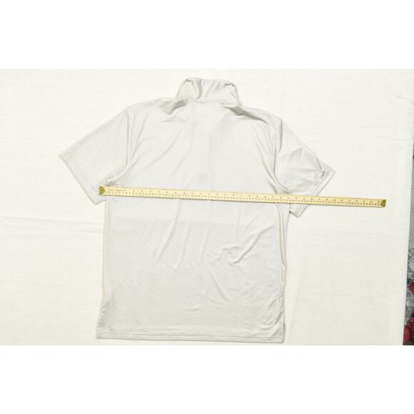 Adidas Golf Men's Polo Shirt Gray Polka Dot Short Sleeve Size L Polyester - Picture 4 of 8